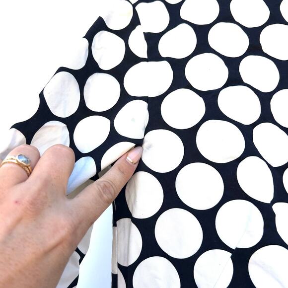 Dries Van Noten Polka Dot Bell Sleeve Mod Dress Black White 38 Cotton 6 - Picture 12 of 12